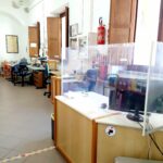 Zona accoglienza della Biblioteca di Lodè