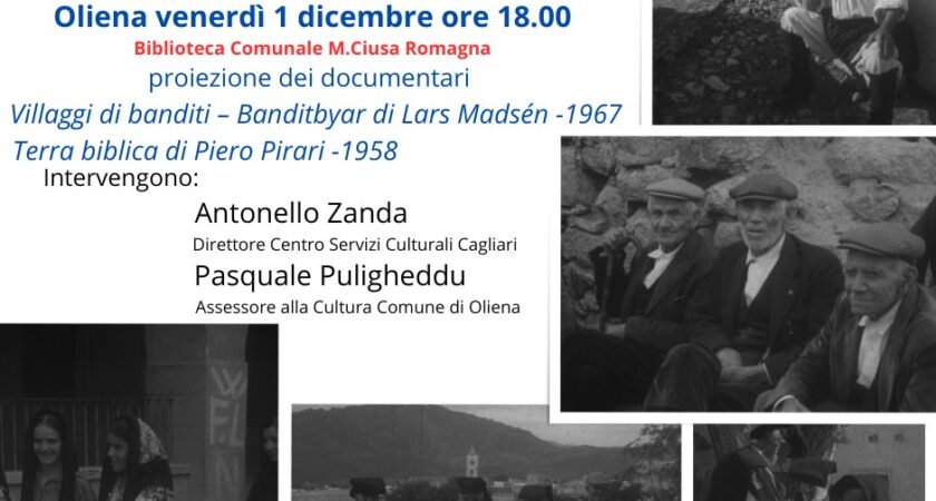 Proiezione documentari nella biblioteca a Oliena