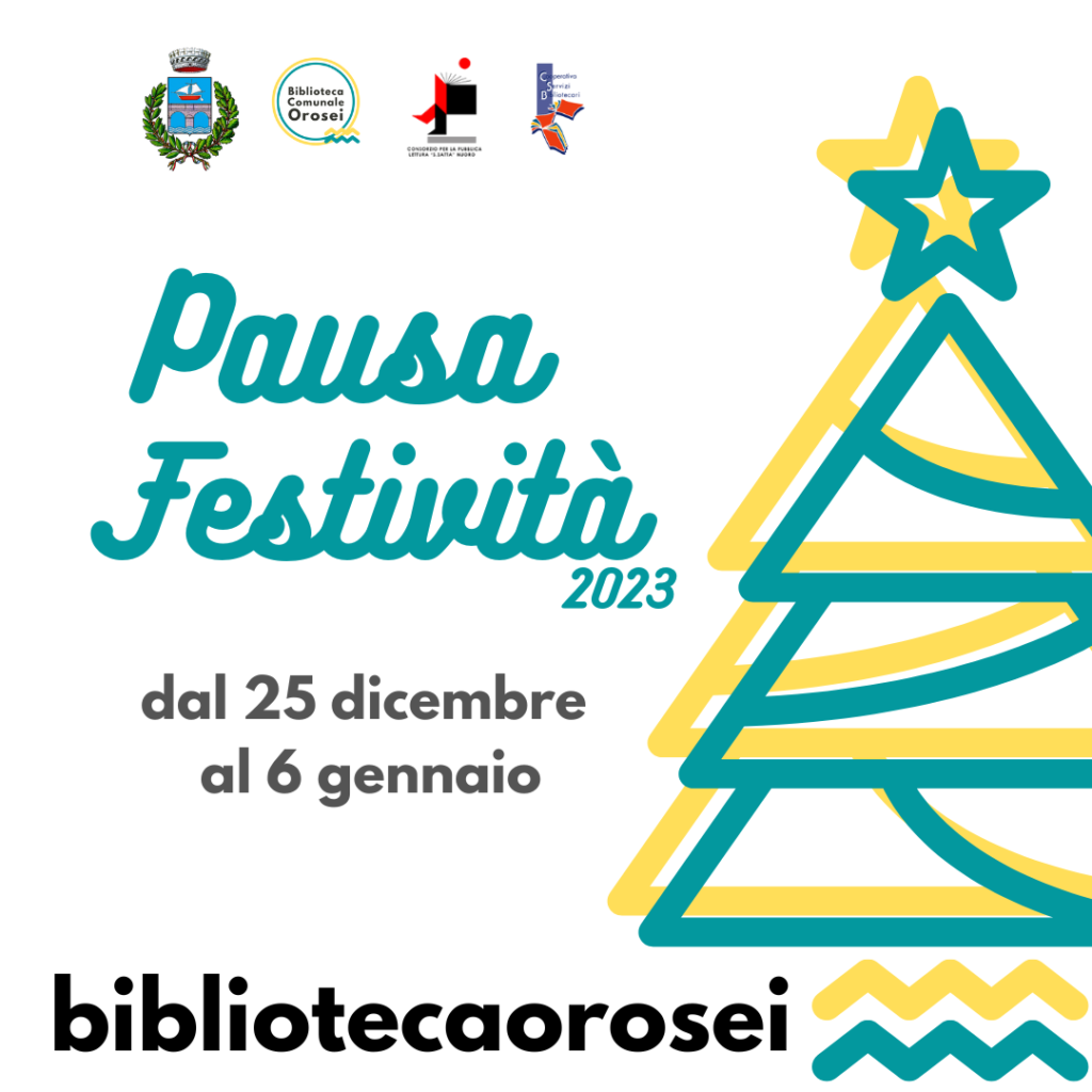 Pausa festività natalizie 2023- Biblioteca Orosei