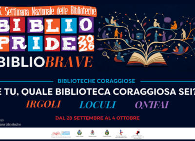 “Bibliobrave – Biblioteche coraggiose” – Bibliopride 2026 a Irgoli, Loculi e Onifai