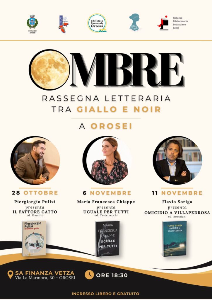Locandina_Ombre_ Rassegna letteraria tra Giallo e Noir a Orosei_Autunno 2026